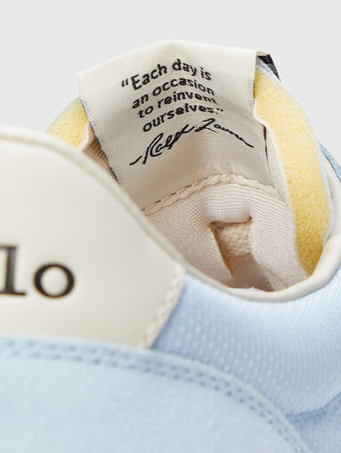 Blue suede sneakers - 4