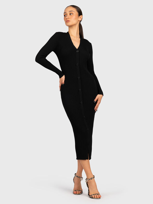 Black knitted dress  - 1