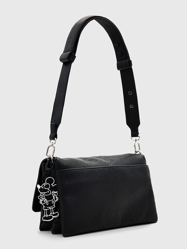 Black bag with eyelets and contrast elements - 3