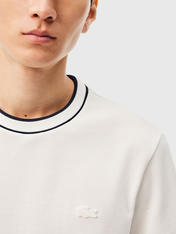 Black piqu&eacute; T-shirt  - 4