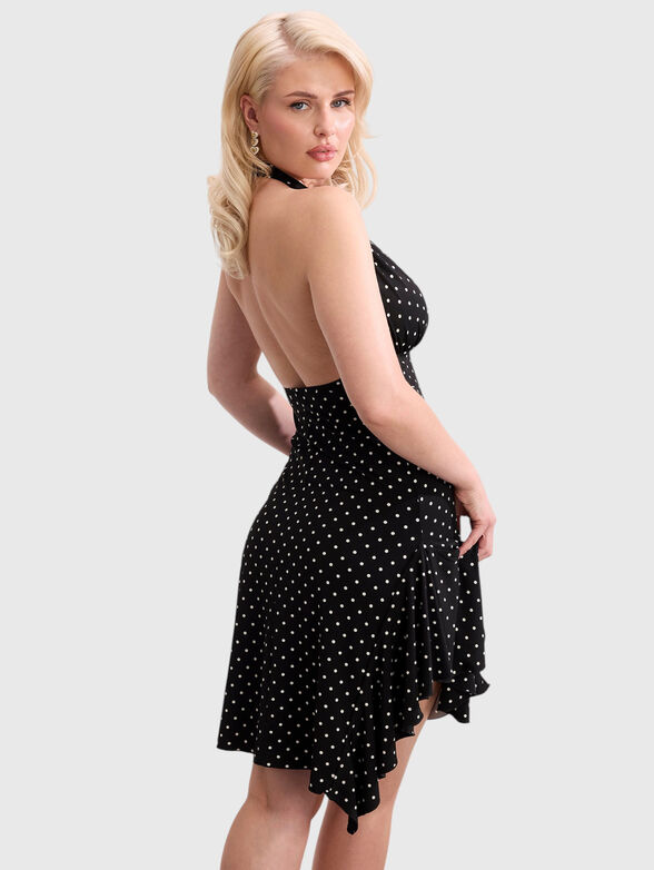 Dress with contrasting print and open back - 2