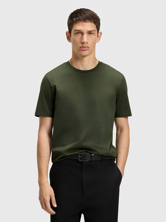 Зелена тениска от памук - 1