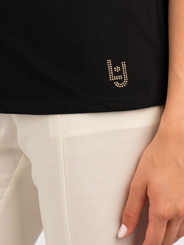 Golden accent T-shirt  - 4