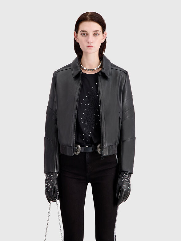 Black biker jacket  - 1