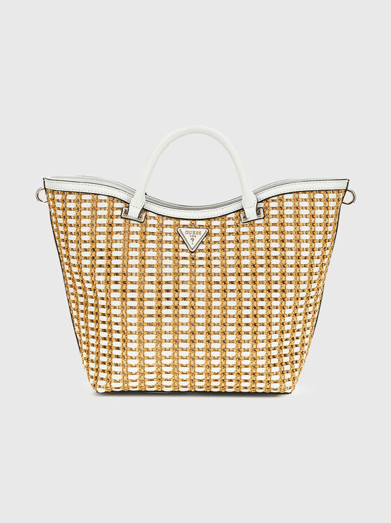 ATALIA tote bag with woven texture - 1