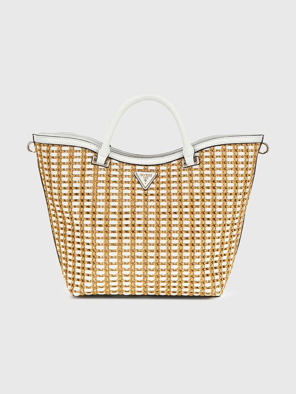 ATALIA tote bag with woven texture - 1