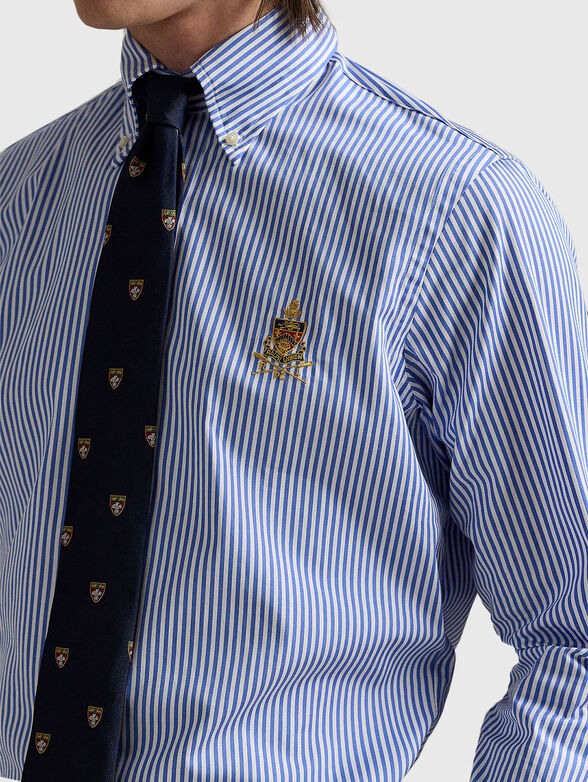 Striped cotton poplin shirt - 4