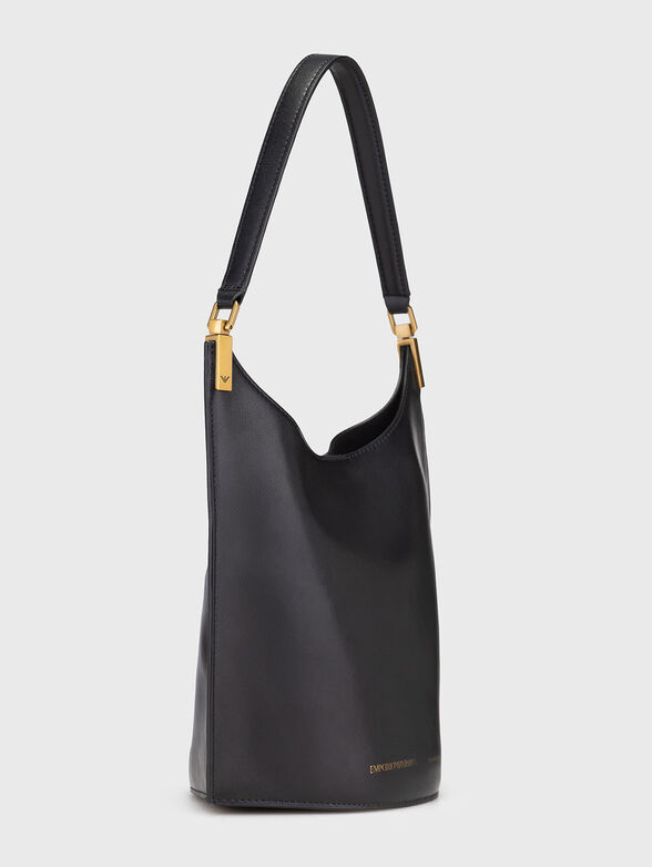 Big leather bag with gold details - 3