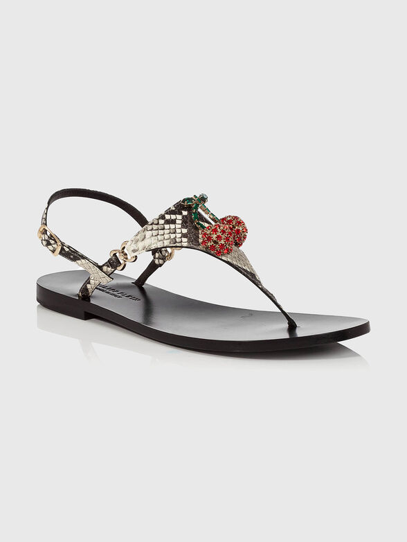 LENA leather sandals - 2