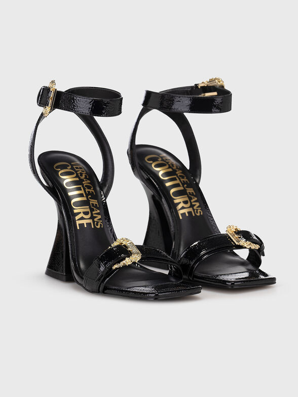 KIRSTEN heeled sandals with gold accents - 2