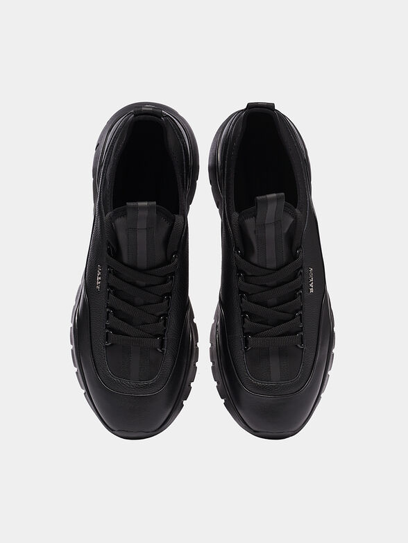 BIKKI Leather sneakers in black - 6