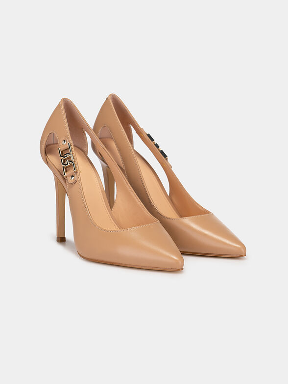 GABBI leather shoes with metal accent - 2