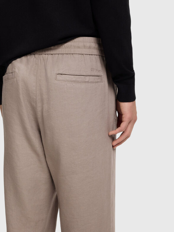 Straight-leg trousers made of linen blend - 3
