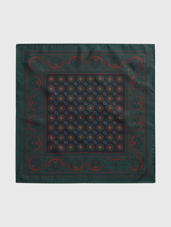 Silk handkerchief with colorful pattern - 1