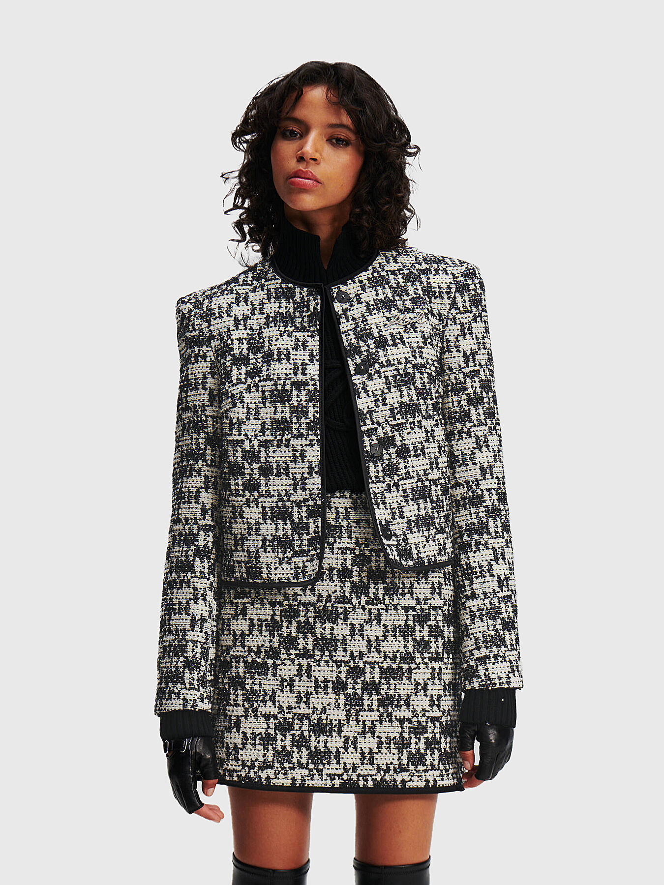 Karl lagerfeld boucle jacket sales