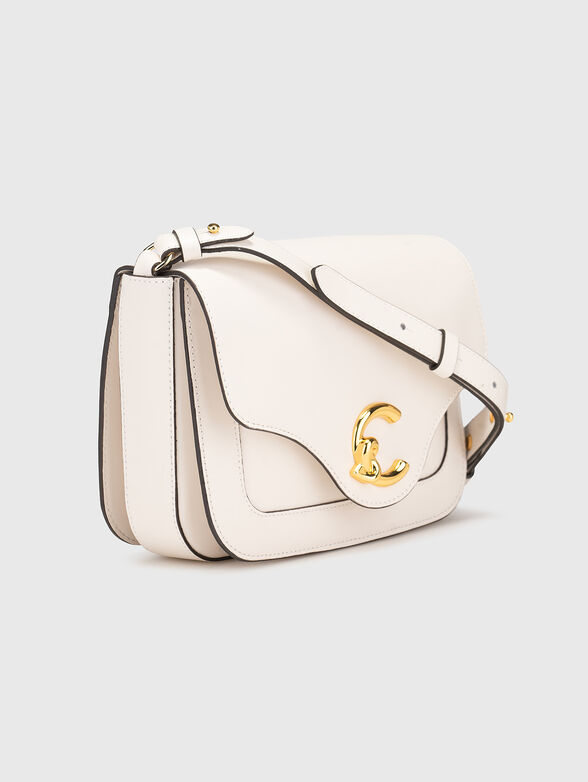 Leather crossbody bag with gold details - 4