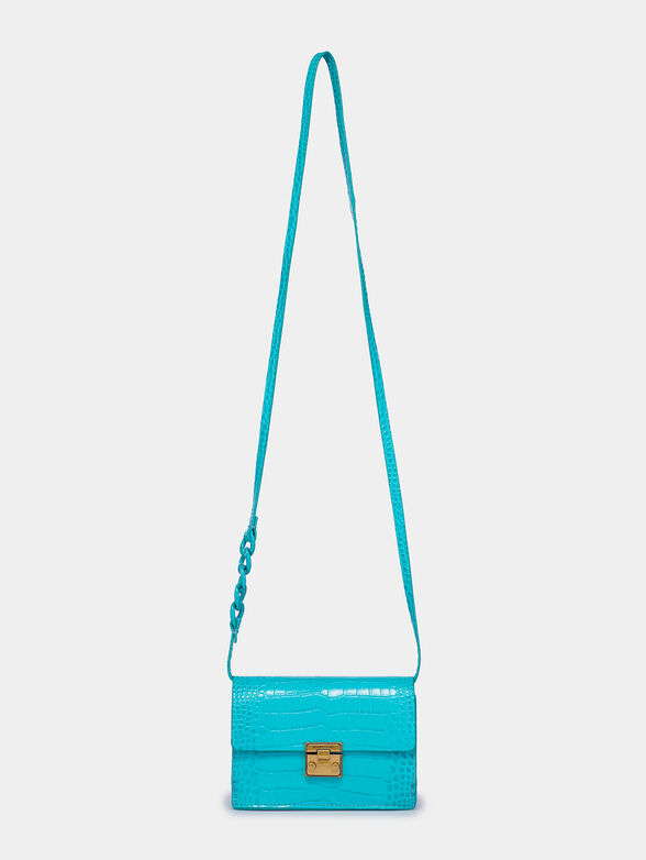 Blue crossbody bag with animal print - 2