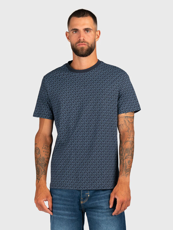 Cotton T-shirt with monogram logo print - 1