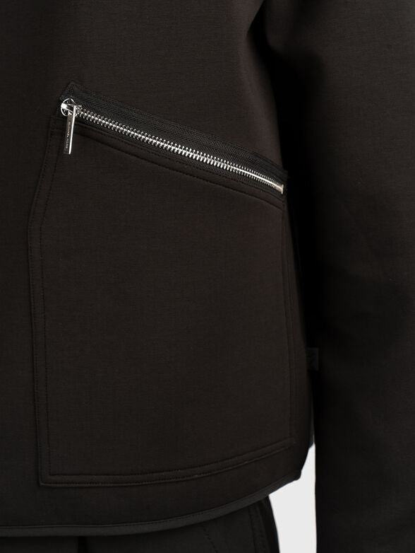 Cotton blend sweatshirt with zip - 5