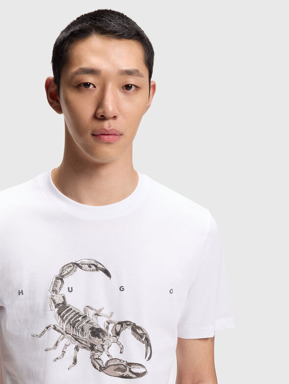 Cotton T-shirt with a print  - 4