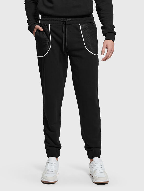 Sports trousers with contrasting details  - 1