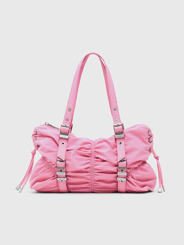 Pink nylon bag with buckles - 1