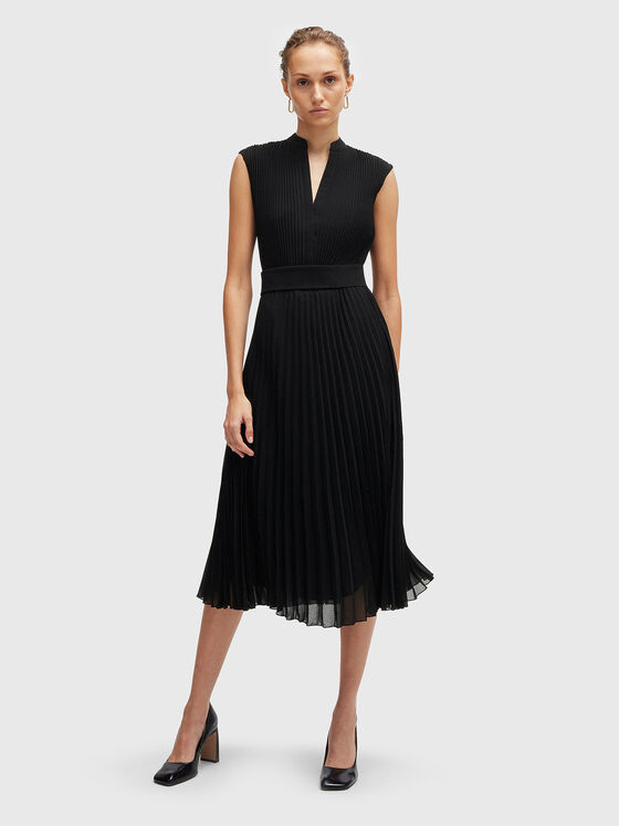 Черна миди рокля - 1