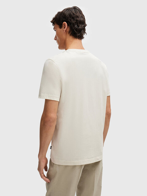Beige cotton T-shirt - 3