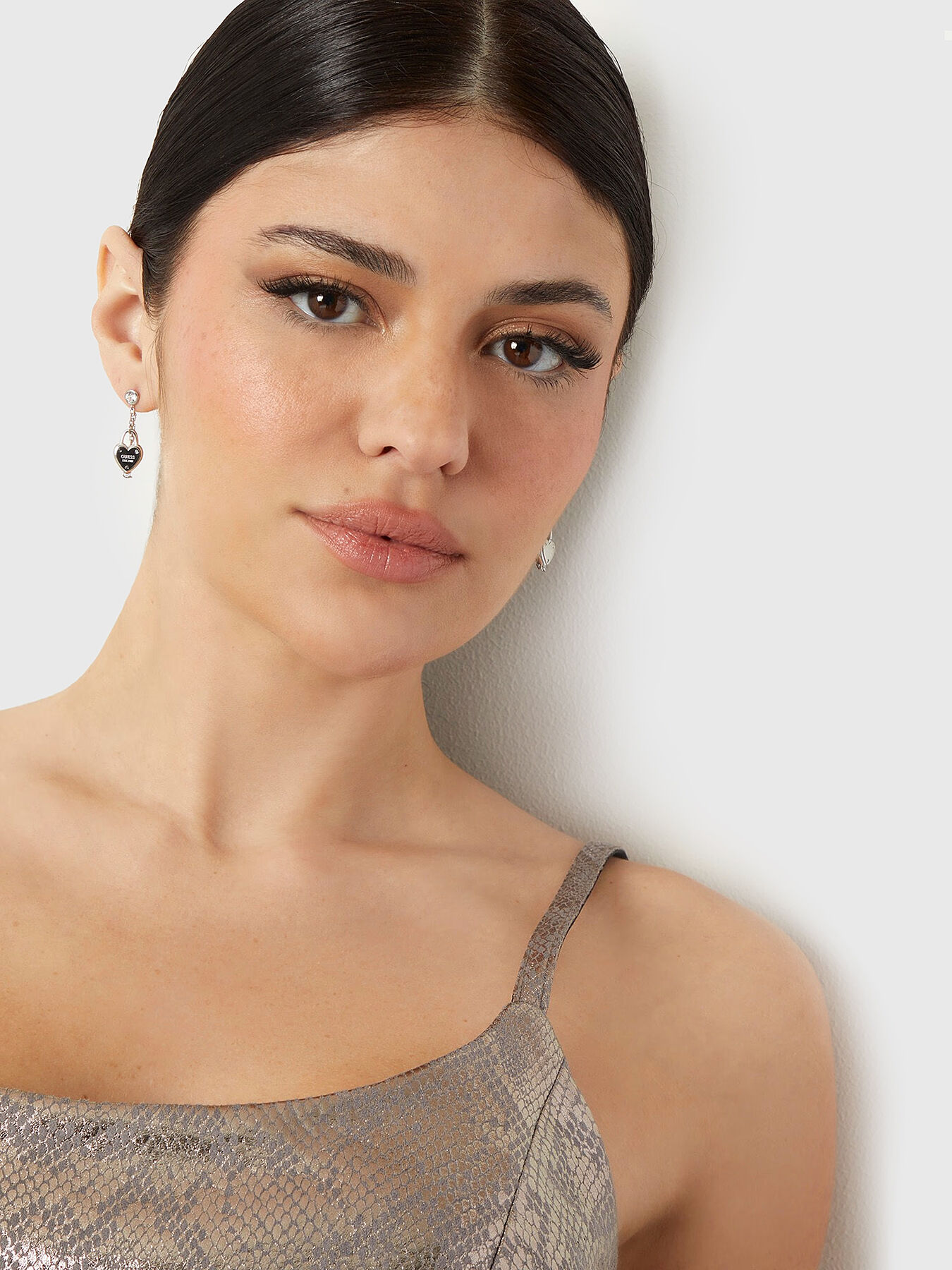 HEART LOCK earrings in gold brand GUESS — Globalbrandsstore