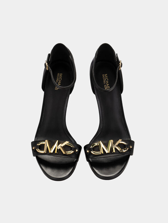 IZZY black leather sandals  - 6