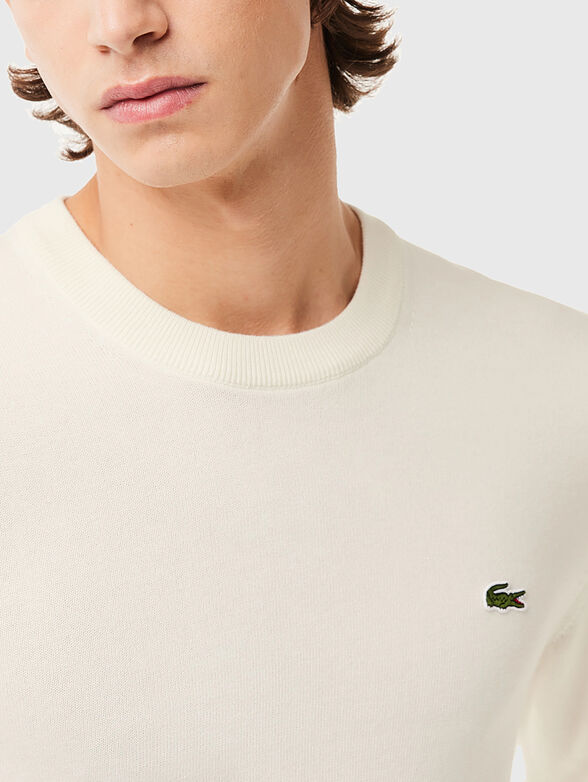 Crew neck cotton sweater - 4