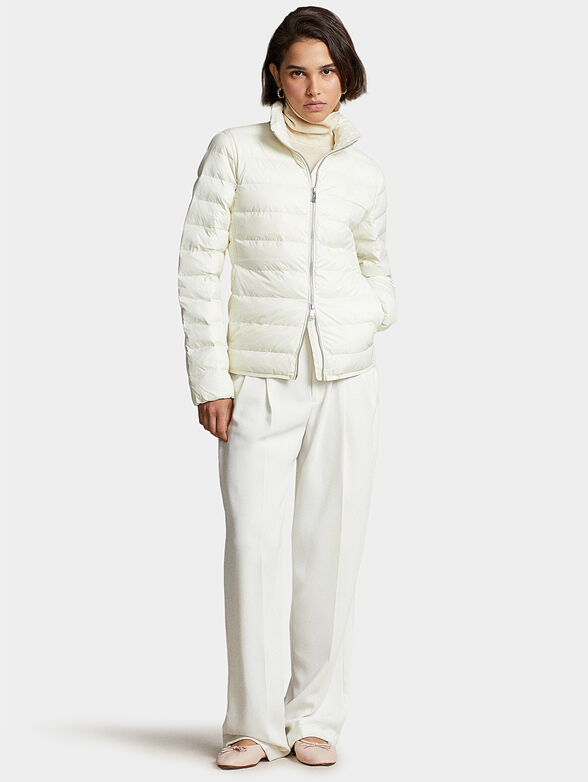 Padded jacket with zip and logo - 2