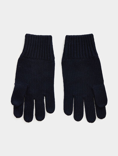 Blue knitted gloves - 2