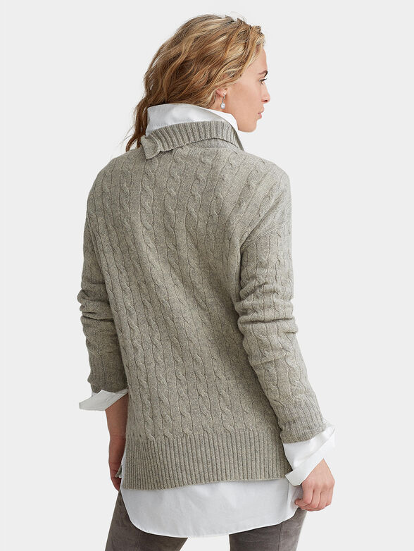 Grey sweater with turtleneck and buttons - 2