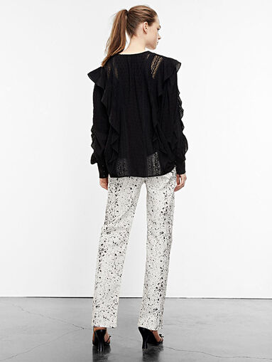 Flounced top with lace inserts - 5