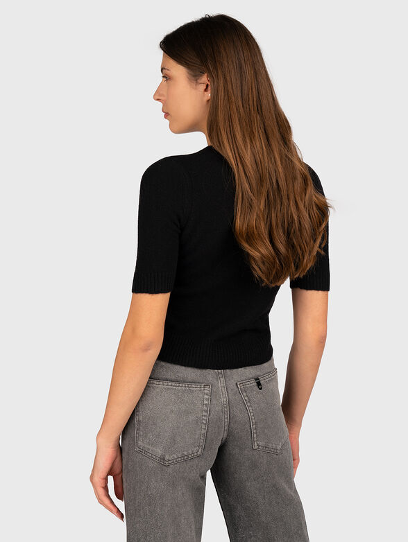 Wool blend sweater with logo embroidery - 2