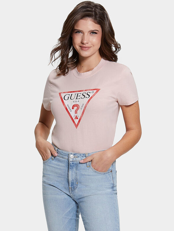 Blue T-shirt with logo print - 1