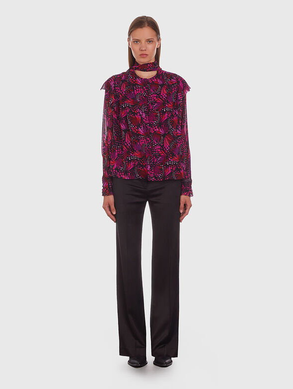 All-over-print blouse in viscose - 4