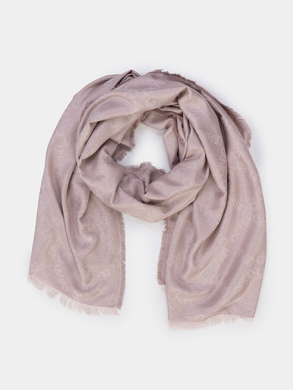 Scarf with monogram logo print - 1