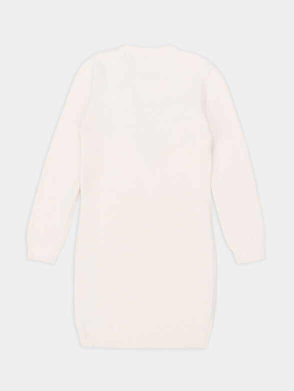 Black knit dress with logo detail - 2