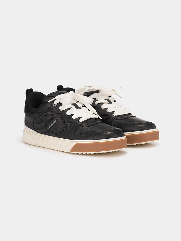 Leather sneakers with logo detail - 2