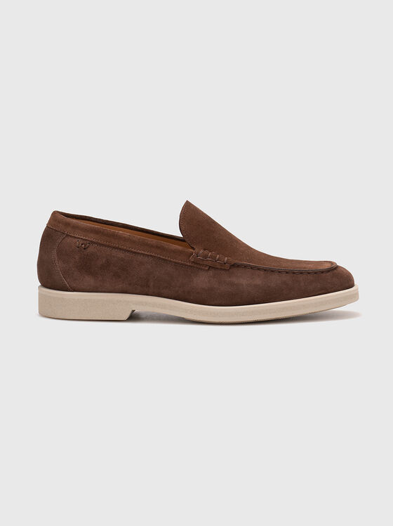 Brown suede loafers - 1