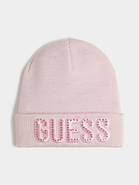 Knitted hat with rhinestones - 1