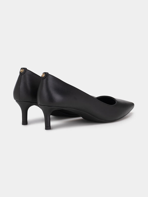 ALINA black leather heeled shoes - 3