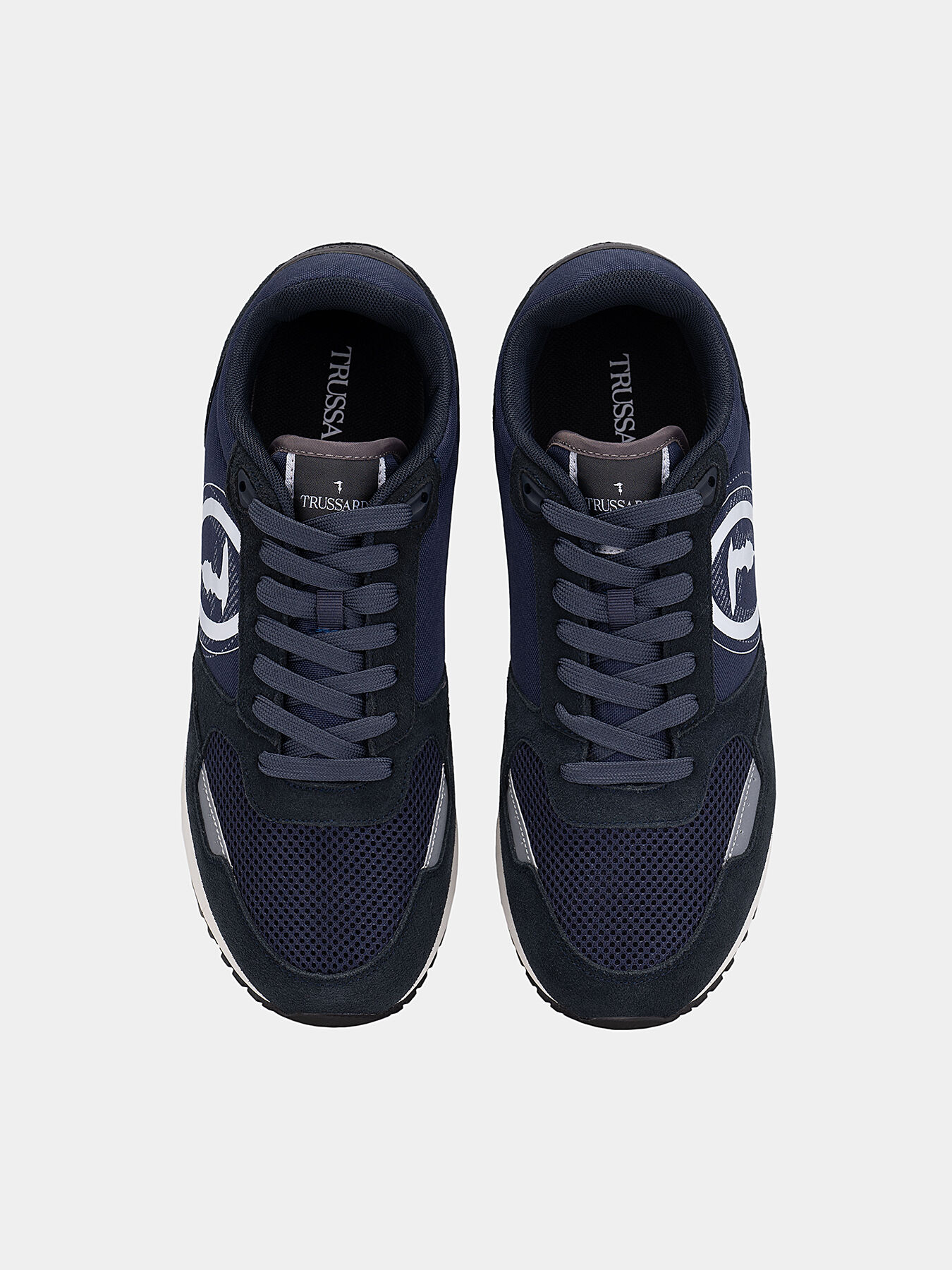 TRUSSARDI・新品　23㎝ RETRO RUNNER white sports shoes brand TRUSSARDI