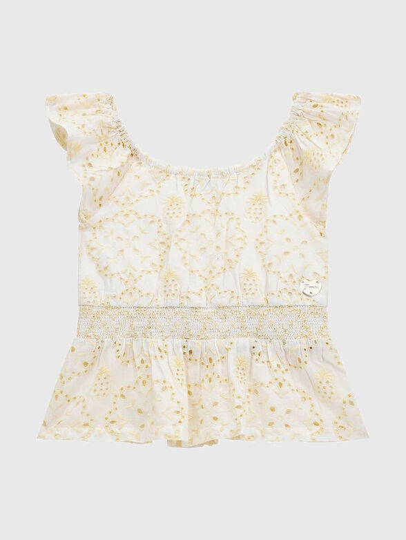 SANGALLO blouse with openwork motifs - 1