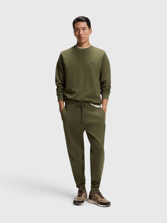 Cotton blend sweatpants with a monogram logo - 4