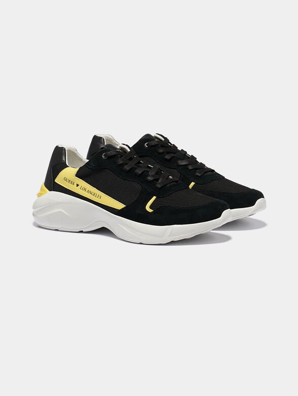 VITERBO Black sneakers with yellow accents - 2