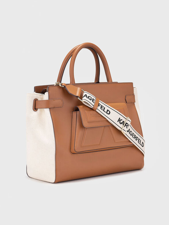 IKON leather bag with long handle - 4