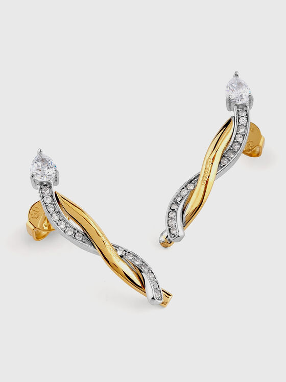 Обеци TWIST с кристали - 1